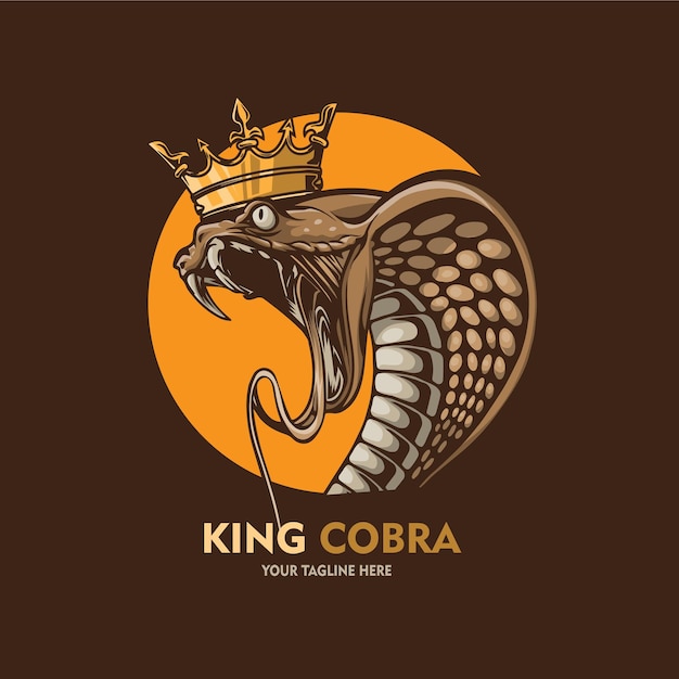 Vector king cobra mascot logo vector illustration