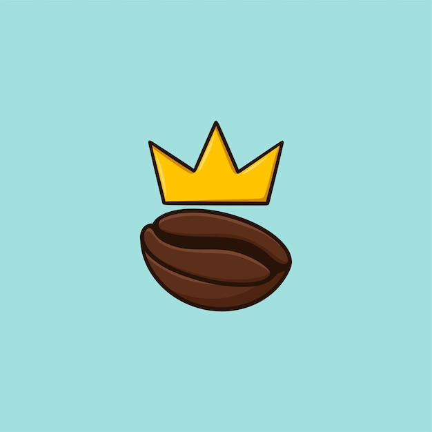 King of Coffee Beans Cartoon Vector