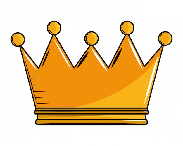 Vector king crown cartoon