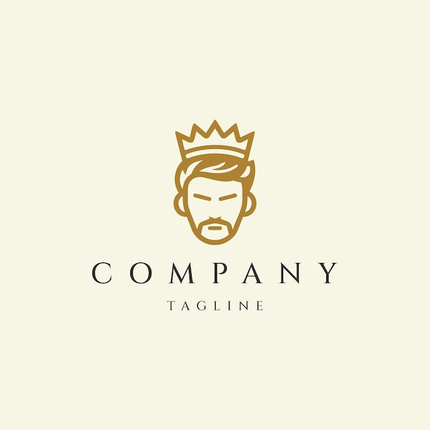 King crown logo design icon vector template