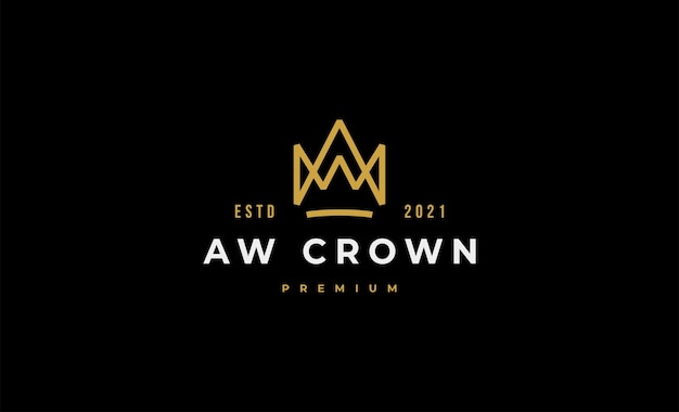 King crown logo icon design vector illustration