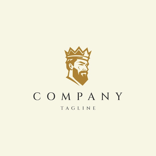 Vector king crown logo ontwerp icoon vector sjabloon