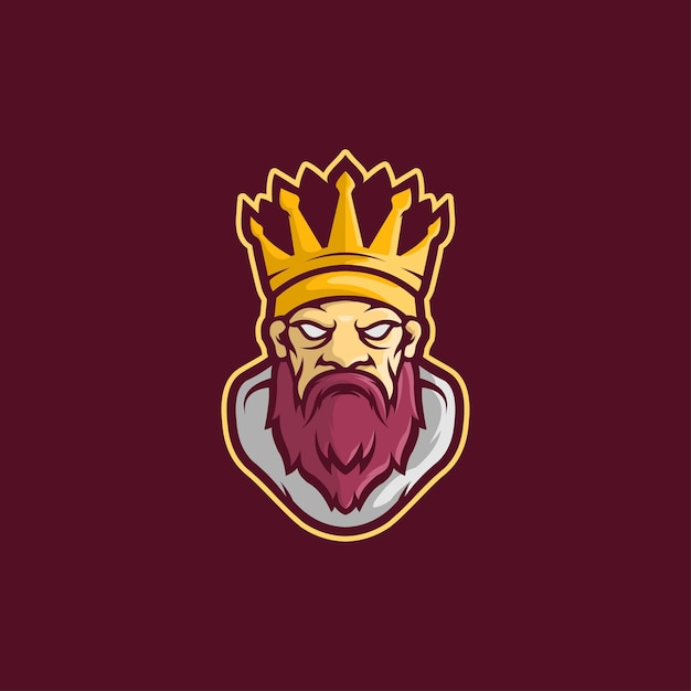 King crown mascot logo template