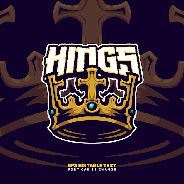 King Crown Mascot Logo Template