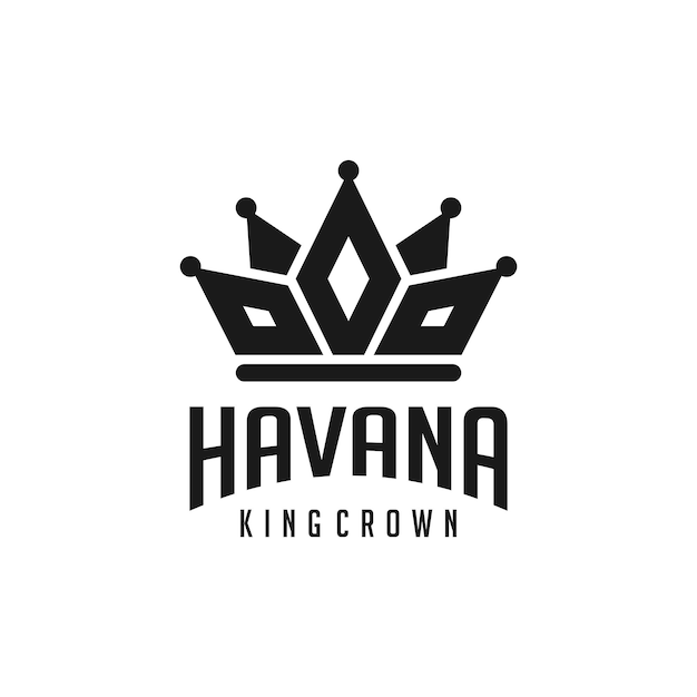 Vettore disegno del logo del simbolo della corona del re