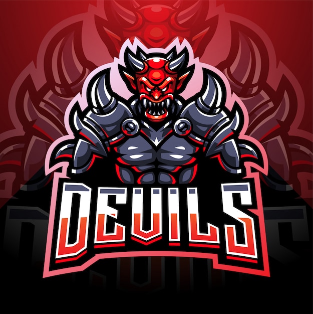 King devil esport mascot logo design