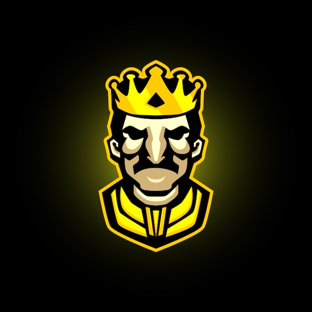 Vector king e-sports logo gaming mascot