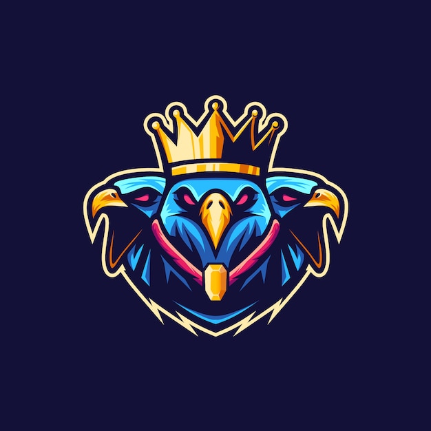 Illustrazione di logo del re vetor eagle