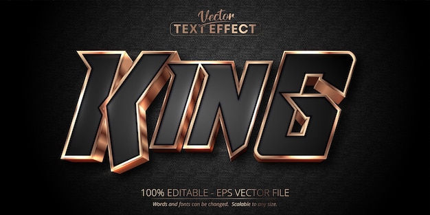 King editable text effect