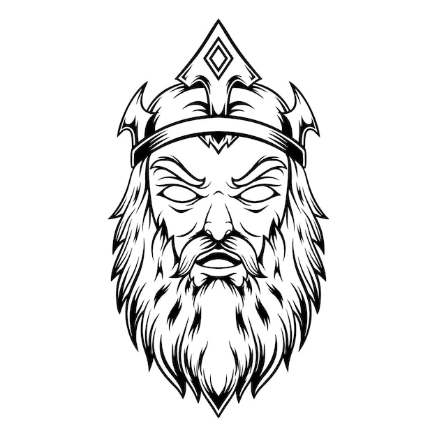 Логотип талисмана лица короля