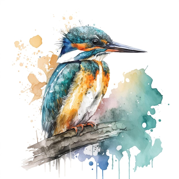 King fisher watercolor paint