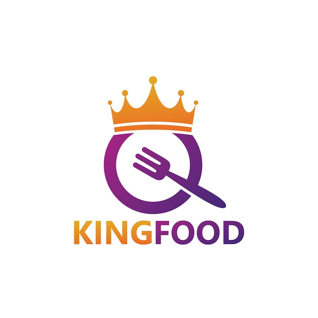 Дизайн шаблона логотипа king food