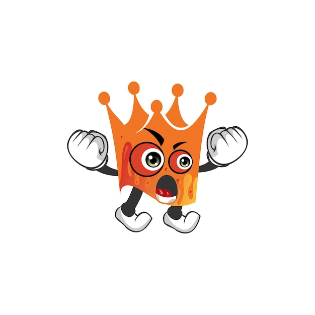 king fresh juice logo with cute faced juice character mascot logo illustration vector art