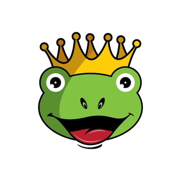 King frog logo icon template design