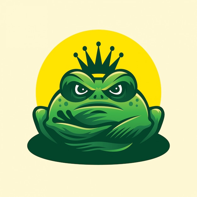 Vector king frog-logo