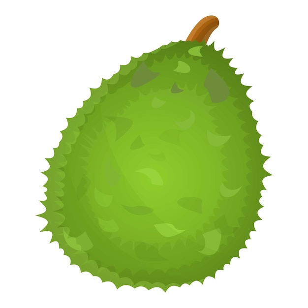 Иконка королевского фруктового дуриана Мультфильм о векторной иконке королевского фруктового дуриана для веб-дизайна, выделенной на белом фоне