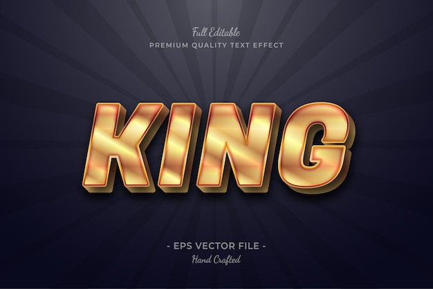 King gold elegant bewerkbaar teksteffect