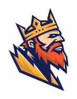 Vector king head mascot