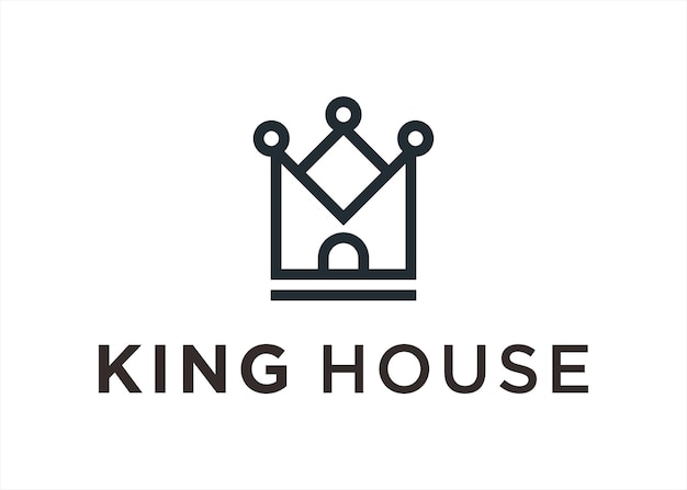 king house logo design vector illustration