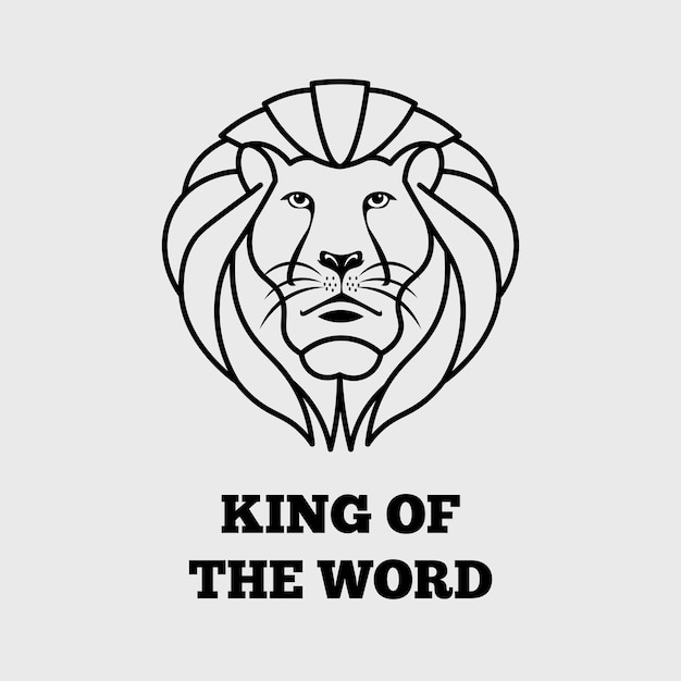 Vector king of the jungle illustration vector design for logo and icon