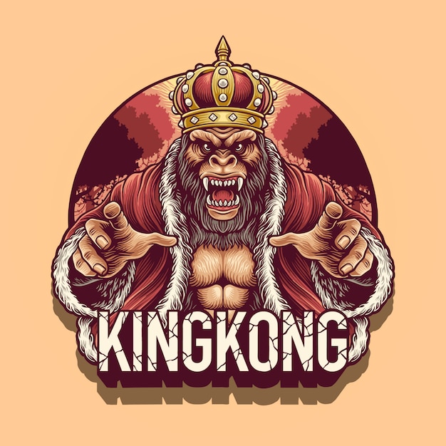 Illustrazione del personaggio di king kong