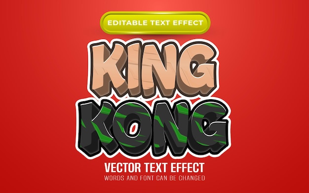 King kong editable text effect