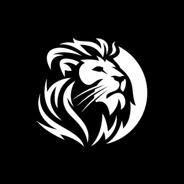 King lion head logo template lion strong logo golden royal premium elegant design