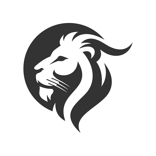 Vector king lion head logo template lion strong logo golden royal premium elegant design