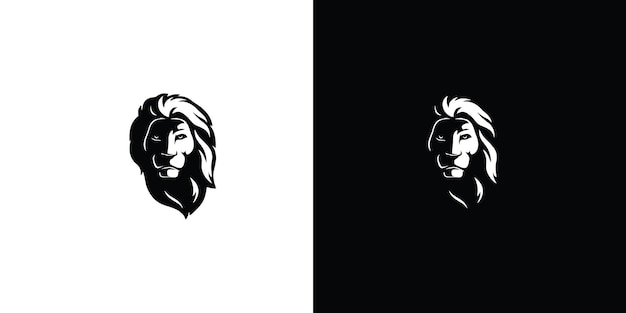 King lion logo Premium Vector