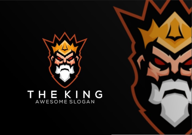 The king logo design premium mascot