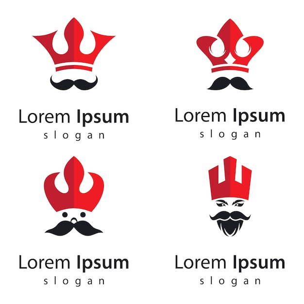 Il design dell'illustrazione delle immagini del logo del re