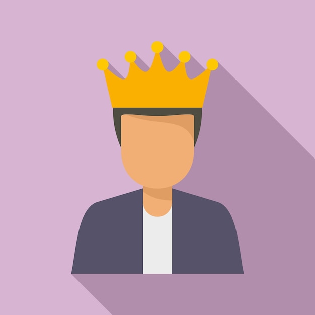 King loyalty program icon Flat illustration of king loyalty program vector icon for web design