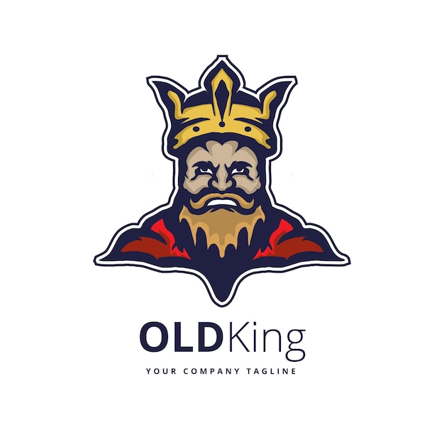 King mascot illustration for gaming