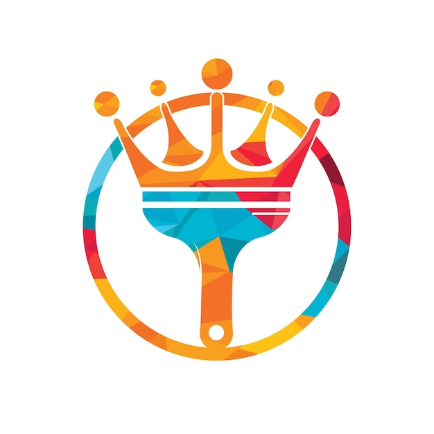 Дизайн векторного логотипа короля