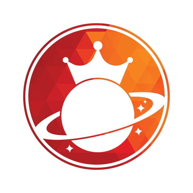 King planet vector logo design