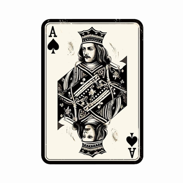 King playing card drawing