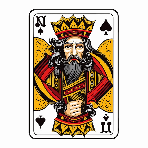 Vector king playing card