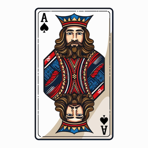 Vector king playing card