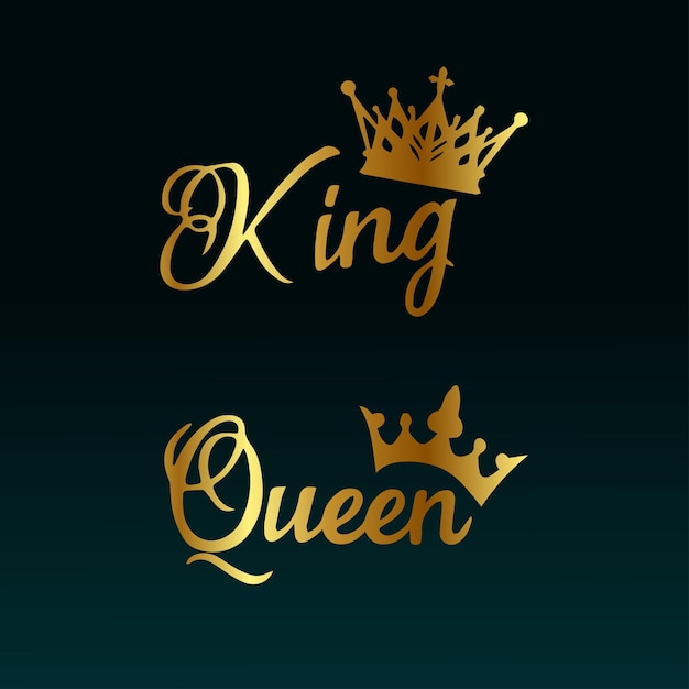 Premium Vector  King and queen couple tshirt design