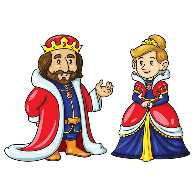 King Queen Cute Cartoon