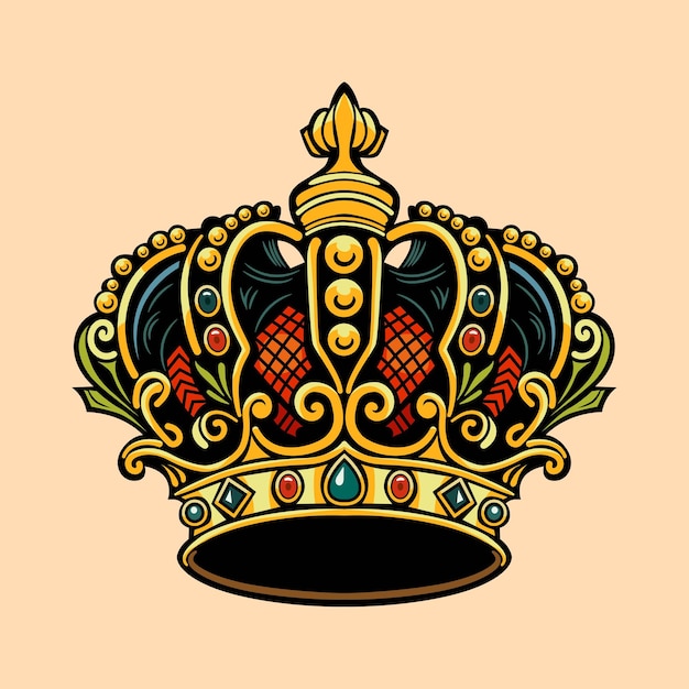 Vector king queen jewelry royalty crown