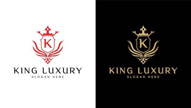 King s crown logo with decorative elements