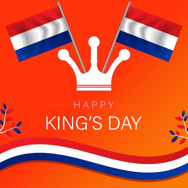 King's day vector illustration design, template.