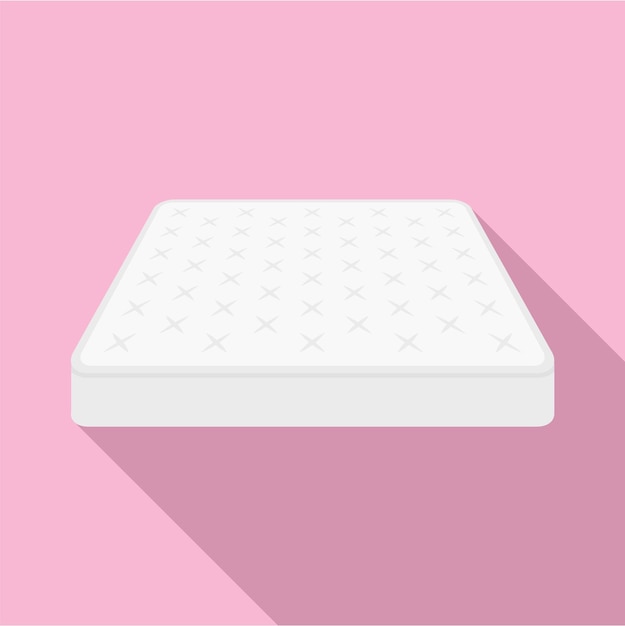 King size mattress icon Flat illustration of king size mattress vector icon for web design