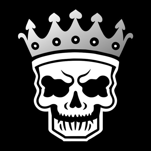 king skull vector illustration cartoon