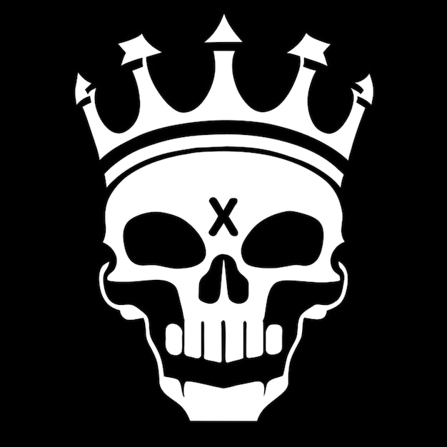 king skull vector illustration cartoon