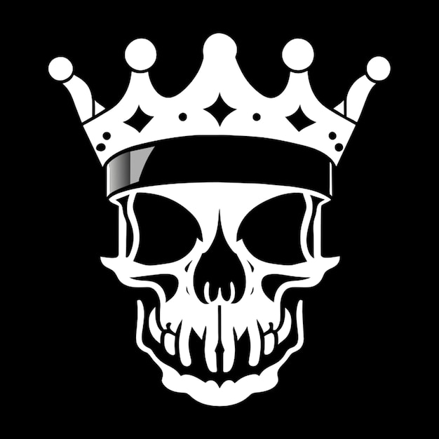 Vector king skull vector illustration cartoon