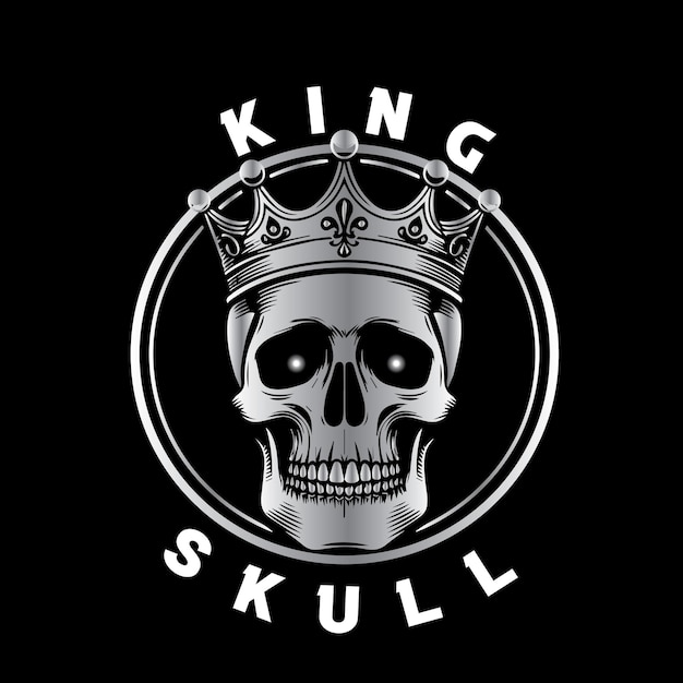 Vector king skull vector illustration