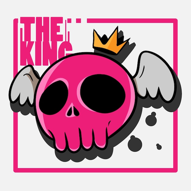 Vector the king skull