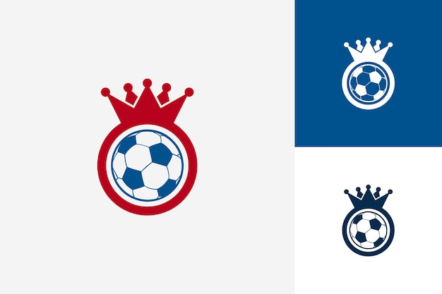 King soccer logo template design vector, embleem, ontwerpconcept, creatief symbool, pictogram